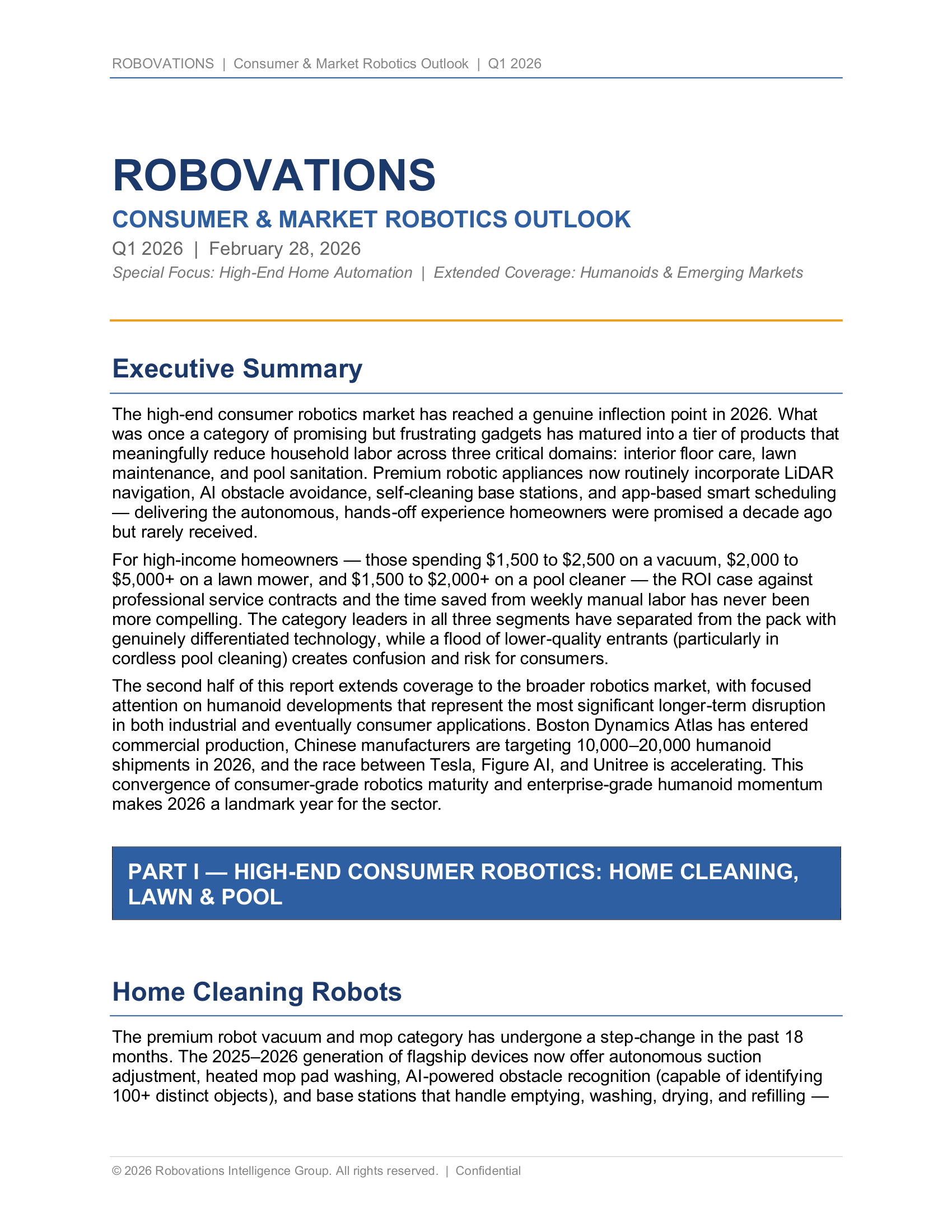 Consumer & Market Robotics Outlook — Q1 2026